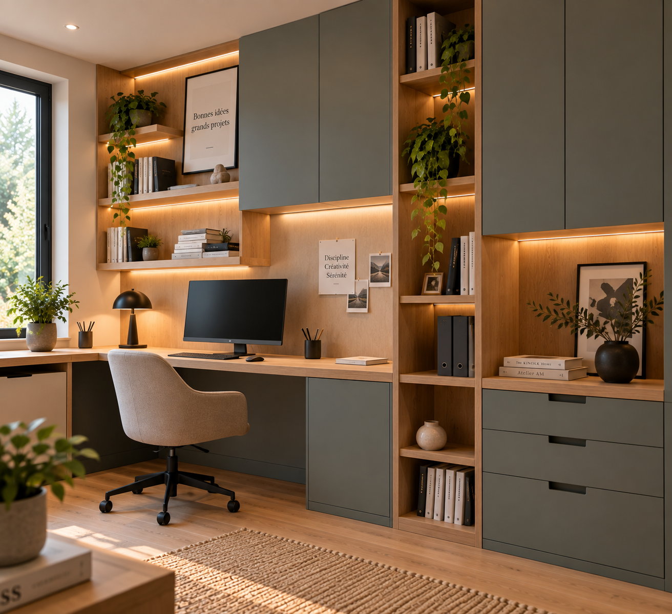Agencement sur mesure et bureau personnalisé à Marans
